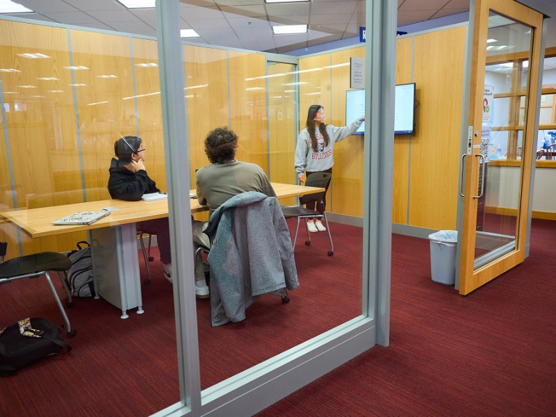 students studying