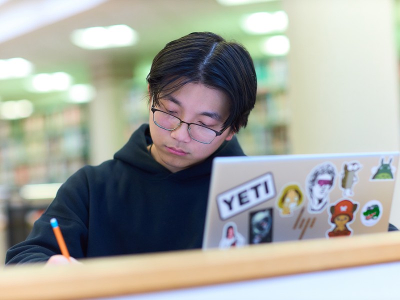 girl studying