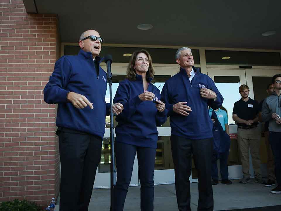 students on campus