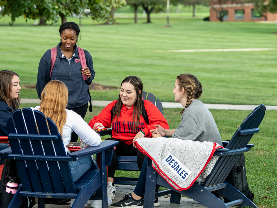 students on campus