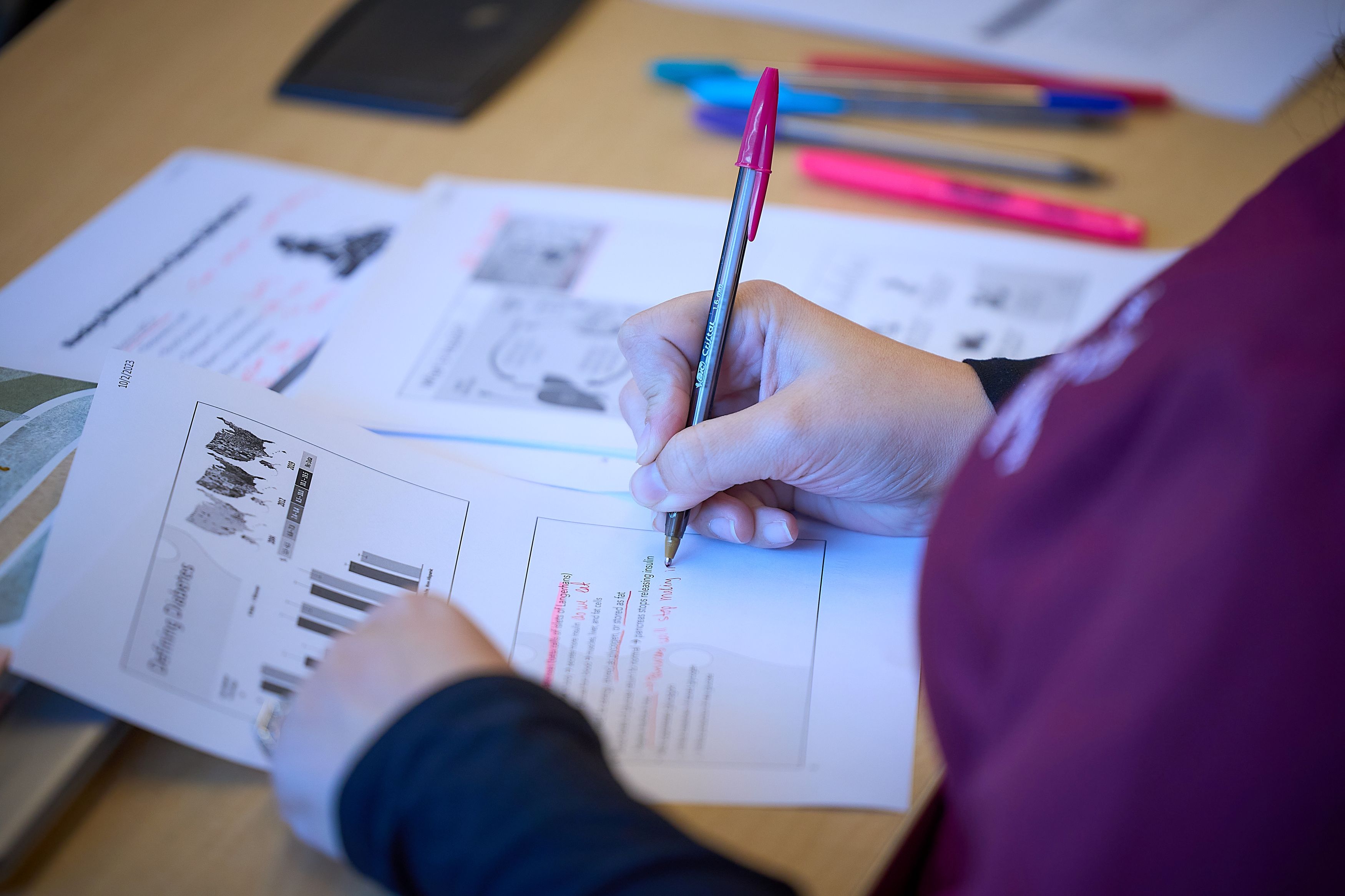 students in class