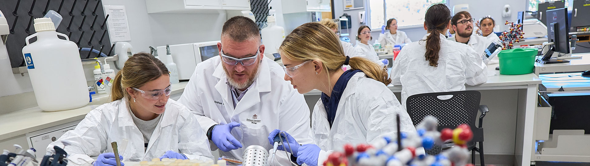 students in a lab