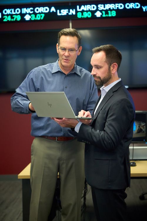 student with professor